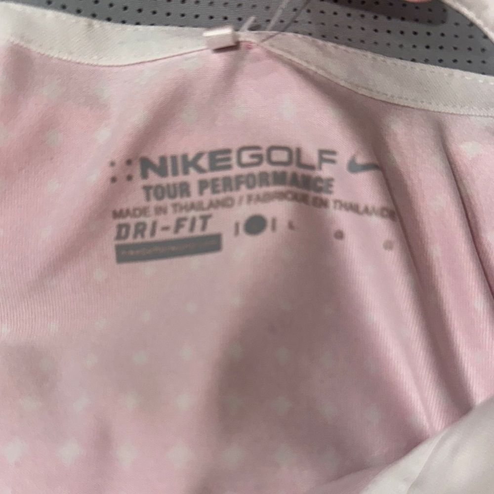 Nike Pink and White Fitted Polo Shirt    Size Large - Picture 11 of 12